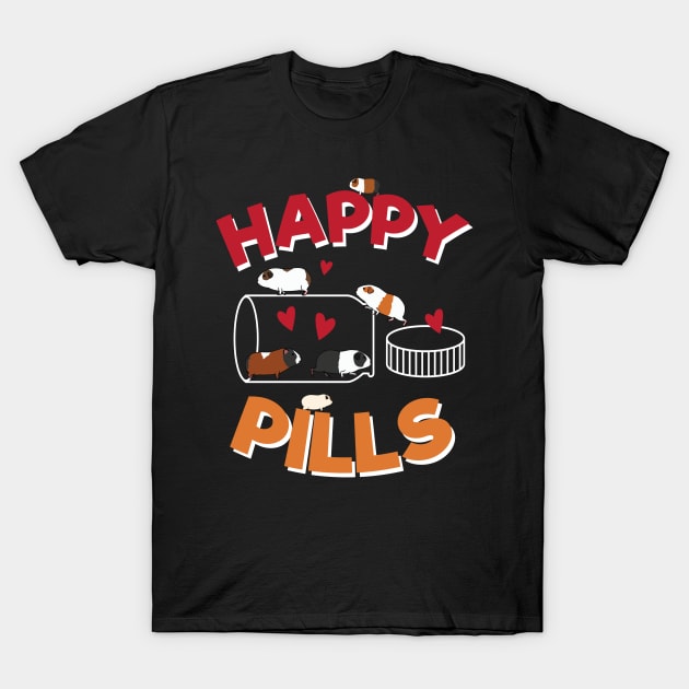 Happy Pills Guinea Pig T-Shirt by MooonTees